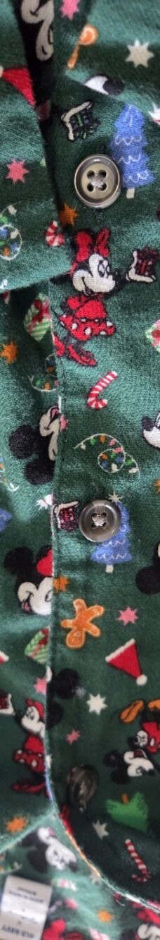 Old Navy Disney Adult Green Mickey & Minnie Holiday PJ Set EUC Size L - Picture 3 of 10